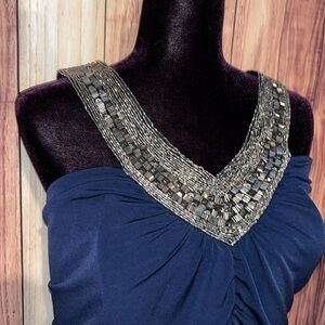 Torrid Blue Embellished Sheath Cocktail Dress